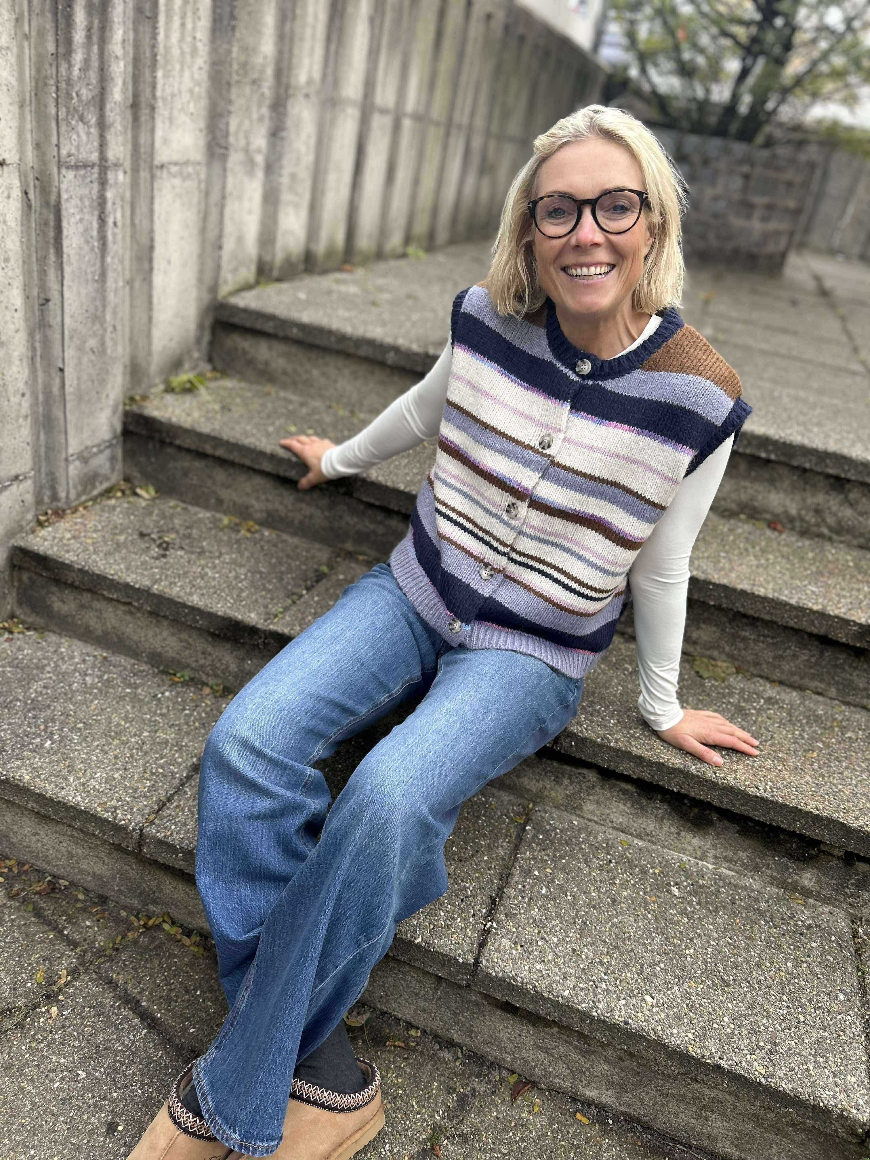 PCRYE Knit Waistcoat - Downtown Brown